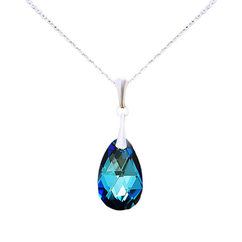 Sudraba kulons "Baroka (Bermuda Blue)" ar Swarovski™ kristāliem